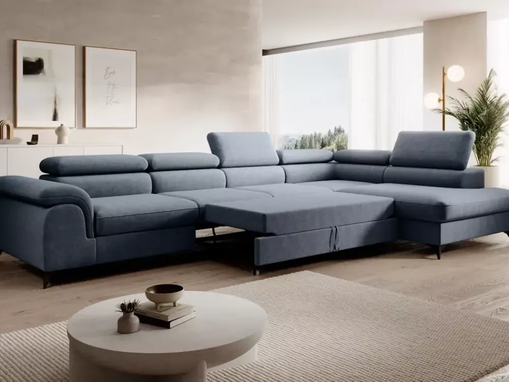 Narożniki>NEXT COLLECTION Wolnostojąca rogówka do salonu z funkcją spania MONARCHY