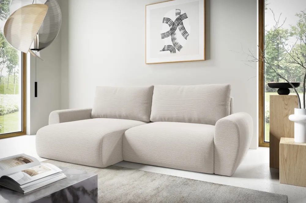 Meble Dla Dzieci|Narożniki>BROMARKT Wolnostojący narożnik do salonu sztruksowy uniwersalny nowoczesny PATI