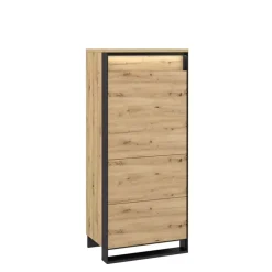 Zestawy Mebli Do Salonu|Komody>lenart. Wąska komoda z półkami do salonu QUANT dąb artisan