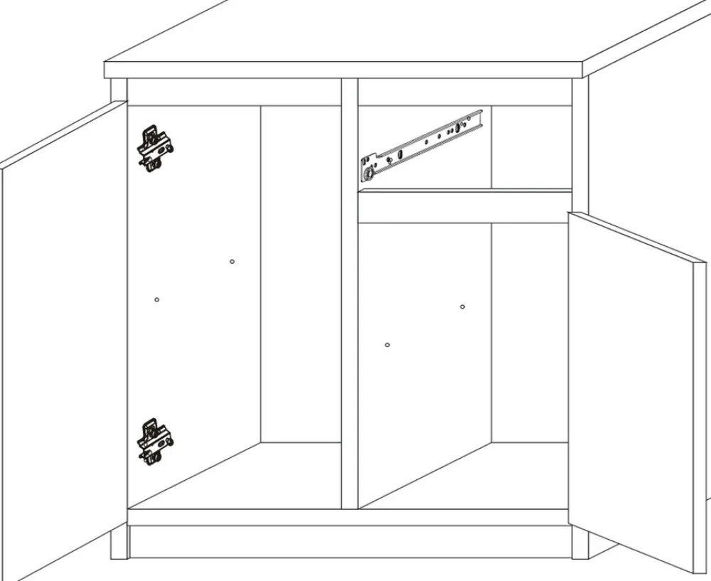 Komody>Meblohand Wąska komoda z szufladą do przedpokoju 75 cm ARTEGO biały