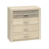 Zestawy Mebli Młodzieżowych|Komody>ML Meble Wąska komoda z szufladami 92 cm CASTEL dąb sonoma