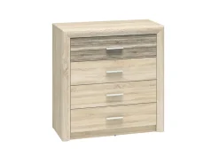 Zestawy Mebli Młodzieżowych|Komody>ML Meble Wąska komoda z szufladami 92 cm CASTEL dąb sonoma