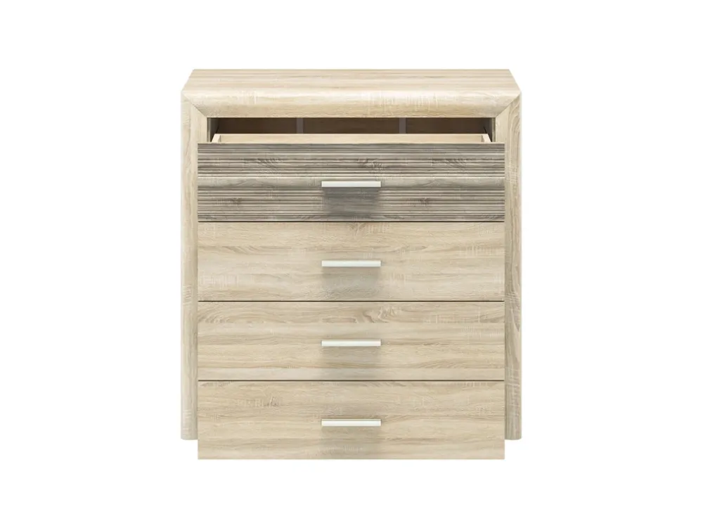 Zestawy Mebli Młodzieżowych|Komody>ML Meble Wąska komoda z szufladami 92 cm CASTEL dąb sonoma
