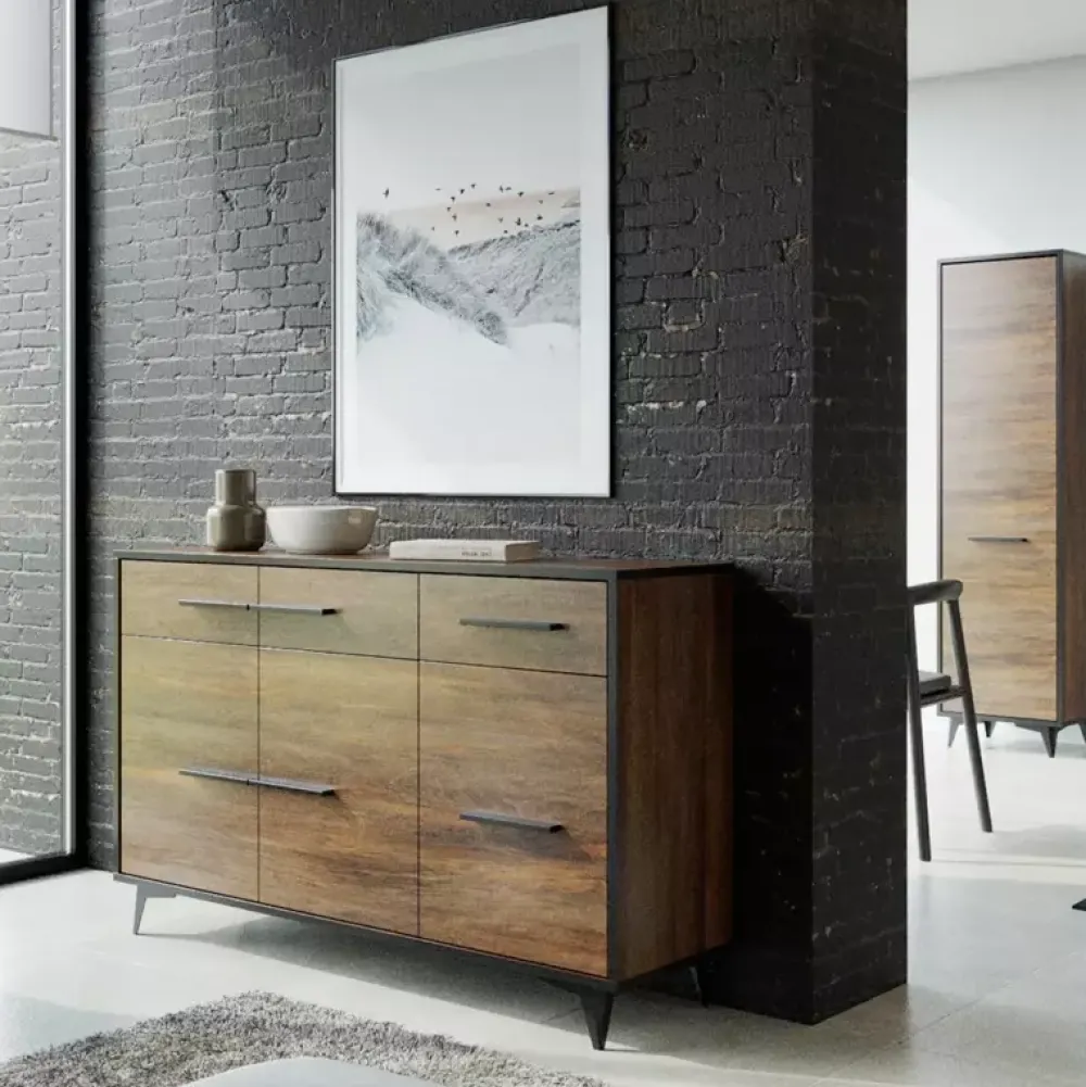 Zestawy Mebli Do Salonu|Szafy Otwierane>GAŁA MEBLE Wąska nowoczesna szafa z półkami FERANO