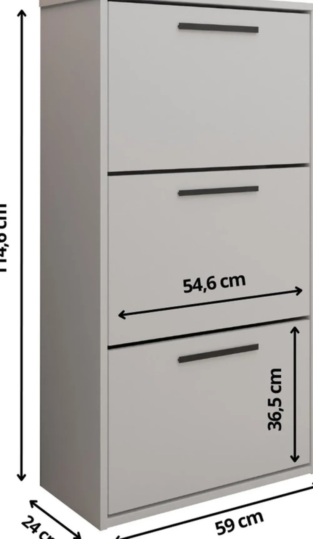 Szafki Na Buty|Garderoby>KIER Wąska szafka 59 cm na buty stojąca do przedpokoju ANVER