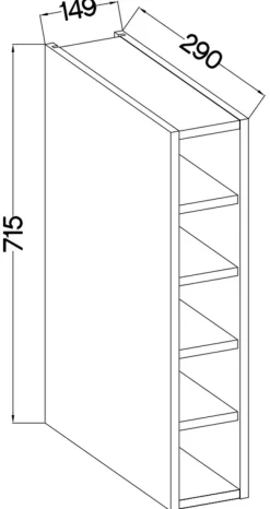 Meble Kuchenne>Lempert Wąski kuchenny regał 15 cm ANES
