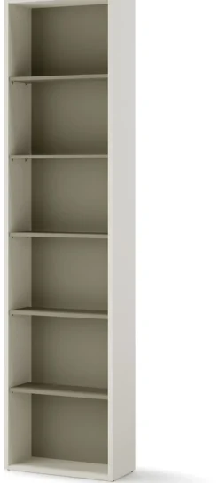 Regały Na Książki|Regały Dla Dzieci>lenart. Wąski regał 55 cm do pokoju młodzieżowego WOOW szampański/eukaliptus