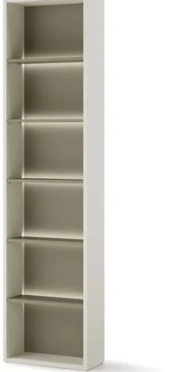 Regały Na Książki|Regały Dla Dzieci>lenart. Wąski regał 55 cm do pokoju młodzieżowego WOOW szampański/eukaliptus