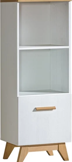 Regały Na Książki>DOLMAR Wąski regał z szafką 45 cm SILVA