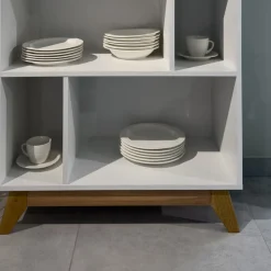 Regały Na Książki></noscript>DOLMAR Wąski regał z szafką 45 cm SILVA