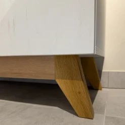 Regały Na Książki></noscript>DOLMAR Wąski regał z szafką 45 cm SILVA