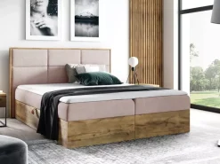 Łóżka Małżeńskie|Łóżka Z Zagłówkiem></noscript>Gruszka Wygodne łóżko do sypialni 160x200 VALENCE