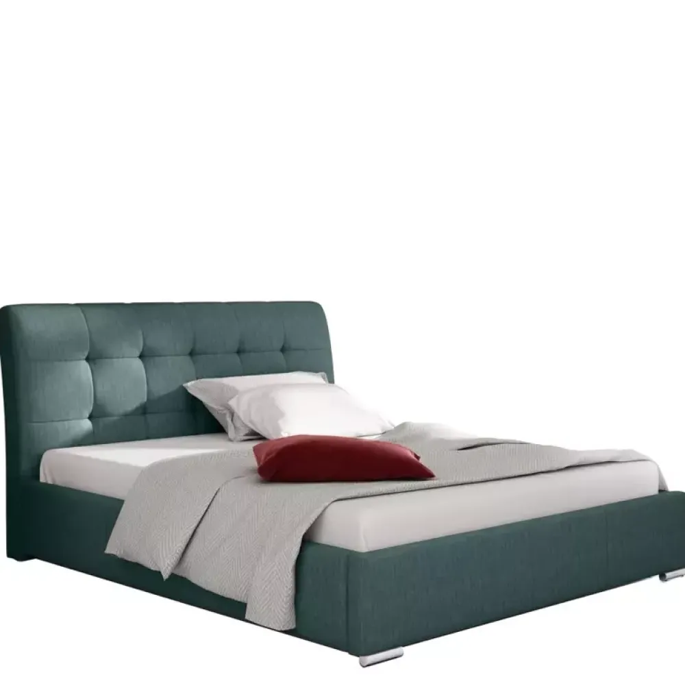 Łóżka Młodzieżowe|Łóżka Dziecięce>Gruszka Wygodne łóżko tapicerowane czarne 120x200 ANKARA