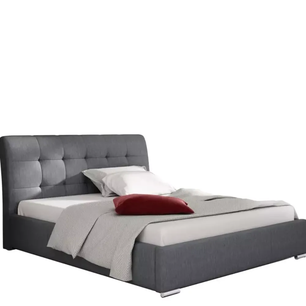 Łóżka Młodzieżowe|Łóżka Dziecięce>Gruszka Wygodne łóżko tapicerowane czarne 120x200 ANKARA