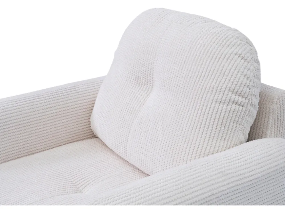 Fotele>LASKI Wygodny biały fotel do salonu OBLAK