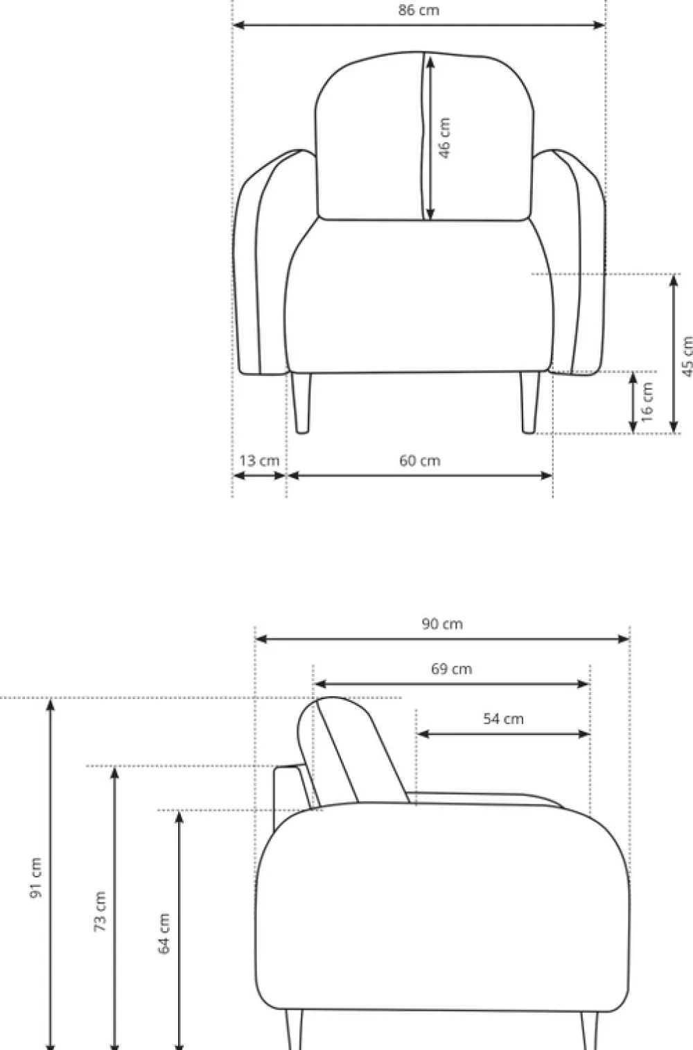 Fotele>LASKI Wygodny biały fotel do salonu OBLAK
