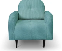 Fotele>LASKI Wygodny sztruksowy fotel do salonu OBLAK