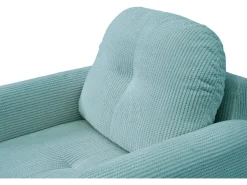 Fotele></noscript>LASKI Wygodny sztruksowy fotel do salonu OBLAK