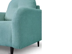 Fotele></noscript>LASKI Wygodny sztruksowy fotel do salonu OBLAK