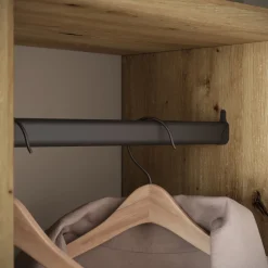 Garderoby></noscript>BRATEX Wysoka garderoba do przedpokoju 90 cm DORANO dąb artisan/biały