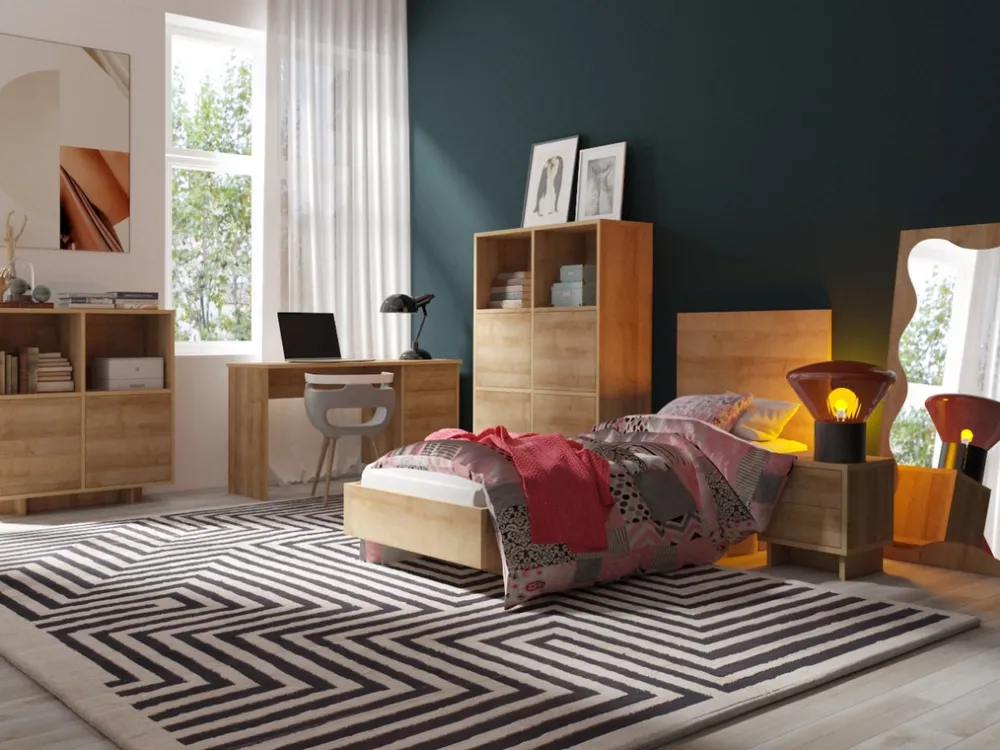 Zestawy Mebli Do Sypialni|Zestawy Mebli Młodzieżowych>MARIDEX Wysoka komoda czterodrzwiowa do sypialni 102 cm NORTE