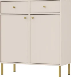 Zestawy Mebli Do Salonu|Komody>Lempert Wysoka komoda do salonu 84 cm z szufladami TOKEN beż piaskowy