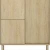 Meble Młodzieżowe|Zestawy Mebli Do Salonu>LASKI Wysoka komoda do salonu trzydrzwiowa 103 cm TAMORIS dąb cremona