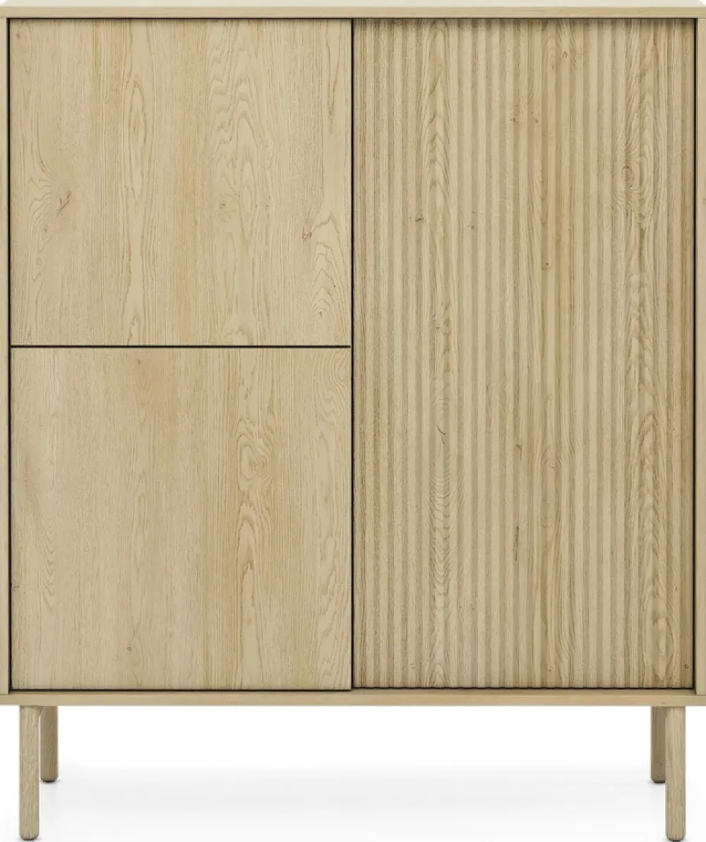 Meble Młodzieżowe|Zestawy Mebli Do Salonu>LASKI Wysoka komoda do salonu trzydrzwiowa 103 cm TAMORIS dąb cremona