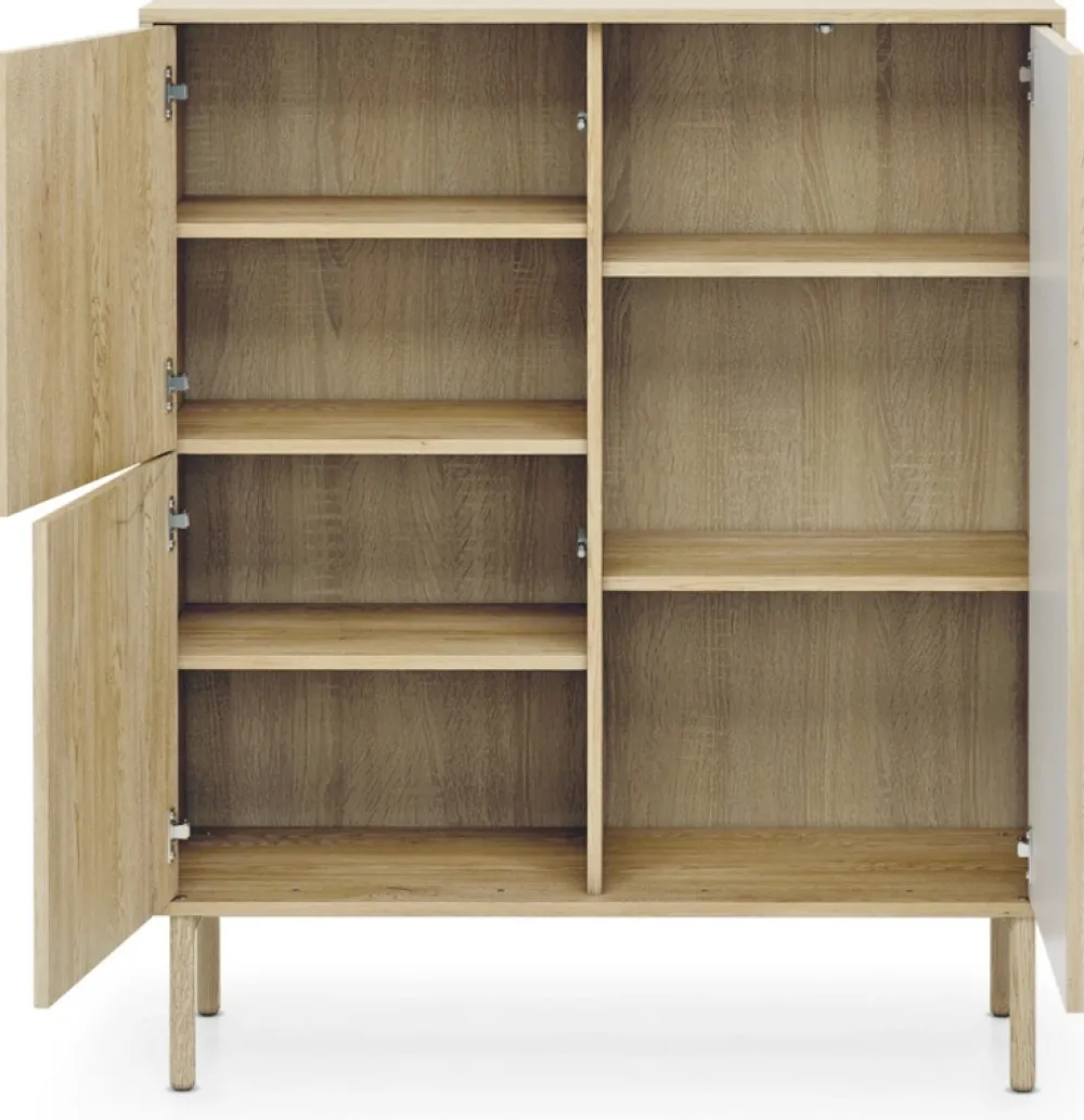 Meble Młodzieżowe|Zestawy Mebli Do Salonu>LASKI Wysoka komoda do salonu trzydrzwiowa 103 cm TAMORIS dąb cremona