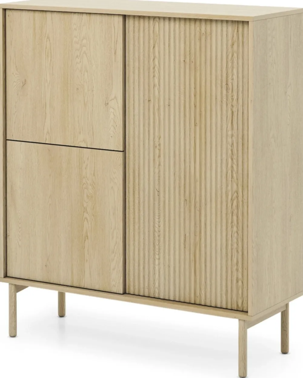 Meble Młodzieżowe|Zestawy Mebli Do Salonu>LASKI Wysoka komoda do salonu trzydrzwiowa 103 cm TAMORIS dąb cremona