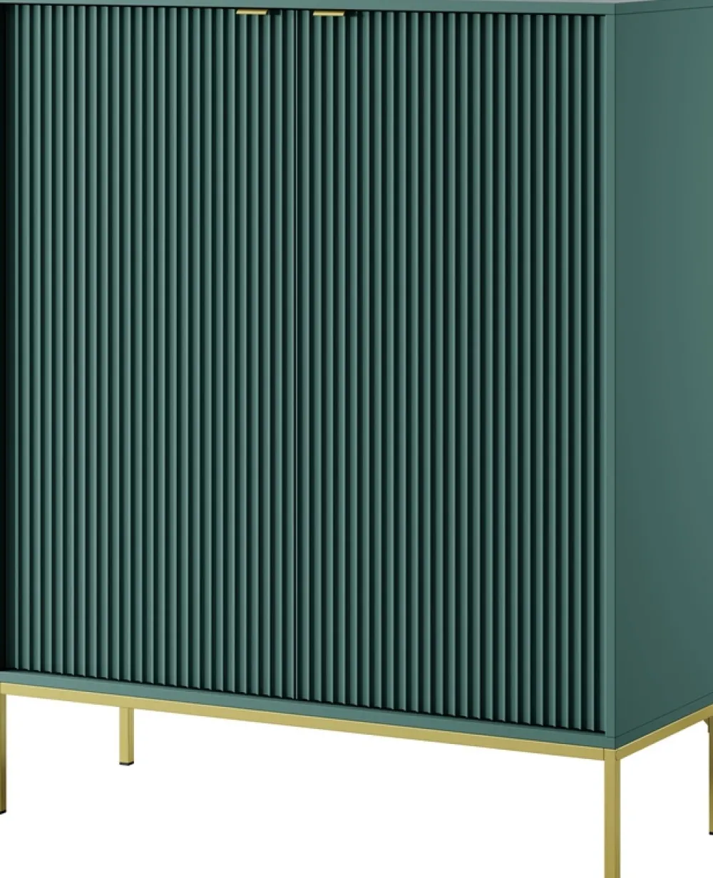 Komody>PIASKI Wysoka komoda dwudrzwiowa z półkami 104 cm AVANTI półki labrador