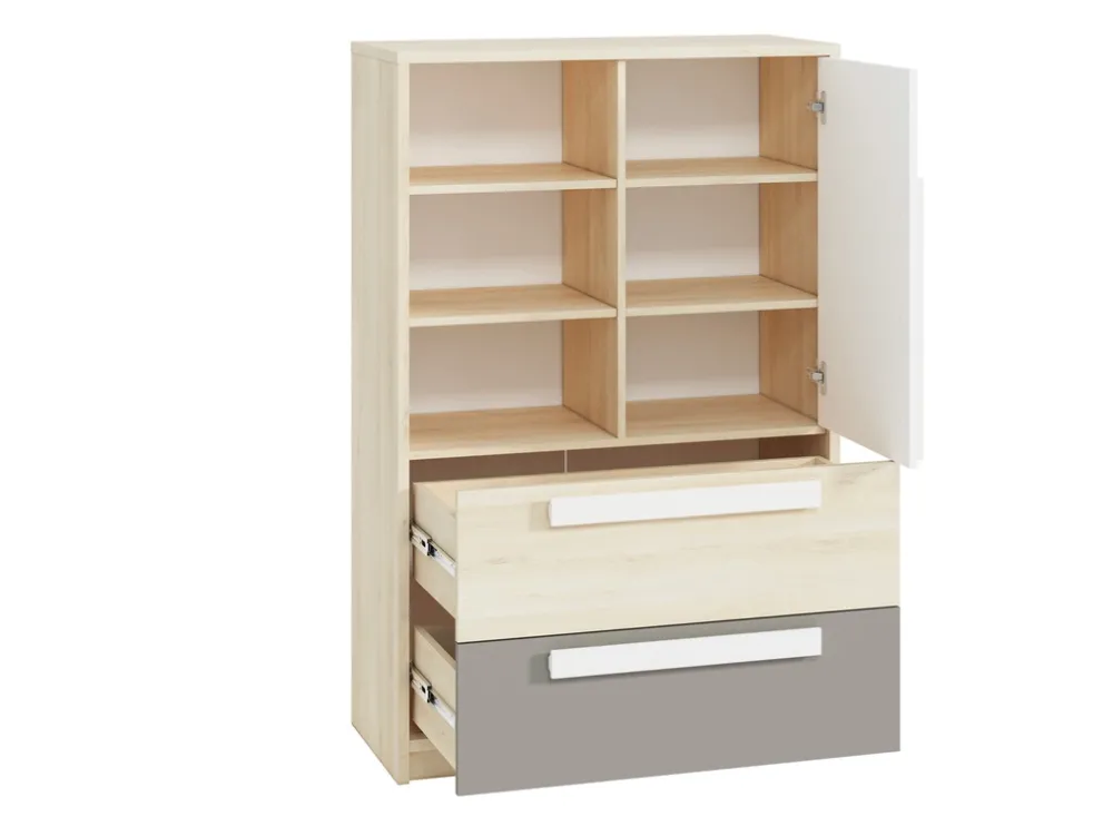 Zestawy Mebli Młodzieżowych|Komody>ML Meble Wysoka komoda z szufladami do pokoju młodzieżowego DROP