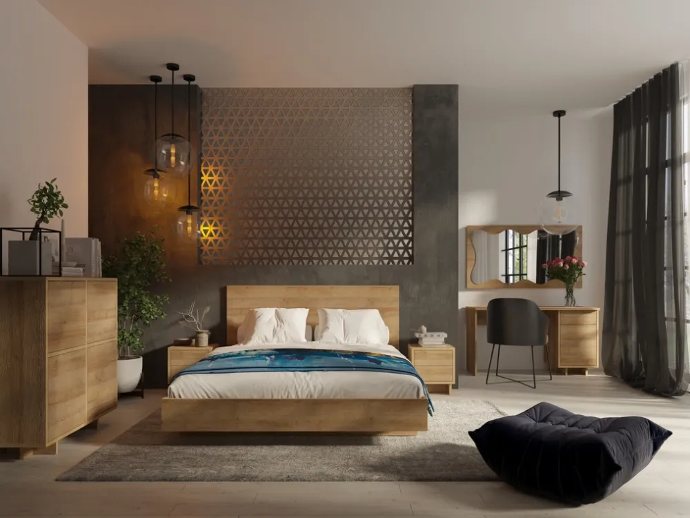 Zestawy Mebli Do Sypialni|Zestawy Mebli Młodzieżowych>MARIDEX Wysoka nowoczesna komoda dwudrzwiowa 102 cm NORTE