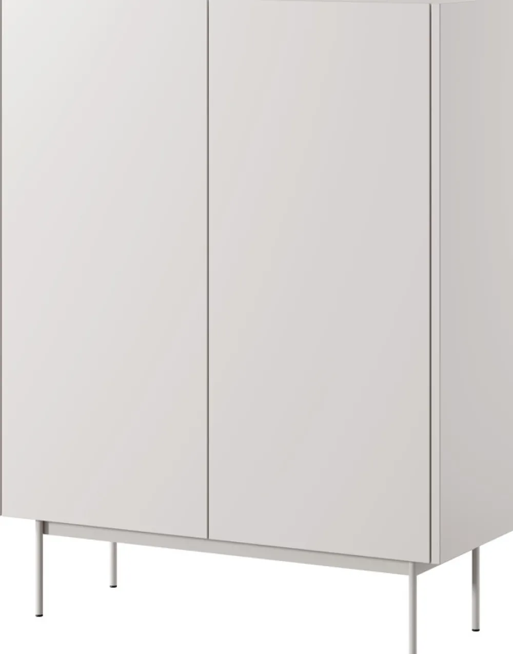 Komody>PIASKI Wysoka nowoczesna komoda dwudrzwiowa 97 cm CRYSTAL kaszmir