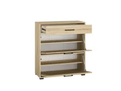 Szafki Na Buty|Zestawy Mebli Do Przedpokoju>ML Meble Wysoka nowoczesna szafka na buty 80 cm CARO dąb sonoma