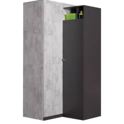 Meble Dla Dzieci|Meble Młodzieżowe>MEBLAR Wysoka szafa narożna grafit TALENT