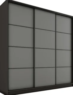 Zestawy Mebli Do Przedpokoju|Szafy Trzydrzwiowe>BROMARKT Wysoka szafa przesuwna do sypialni 200 cm LOFT MAX