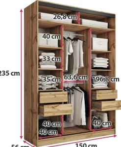 Zestawy Mebli Do Przedpokoju|Szafy Trzydrzwiowe><noscript><img width=