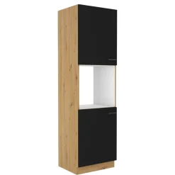 Meble Kuchenne>Lempert Wysoka szafka kuchenna pod zabudowę piekarnika 60 cm artisan czarny MILANO