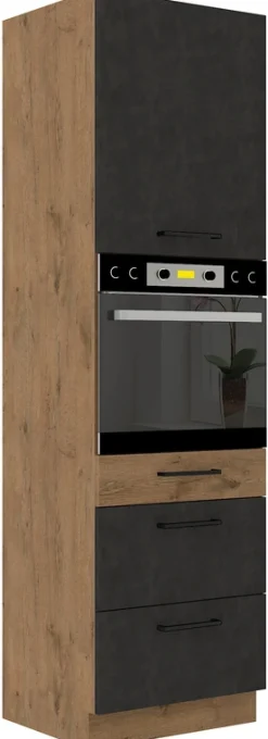 Meble Kuchenne>Lempert Wysoka szafka kuchenna pod zabudowę piekarnika z szufladami 60 cm VIKI
