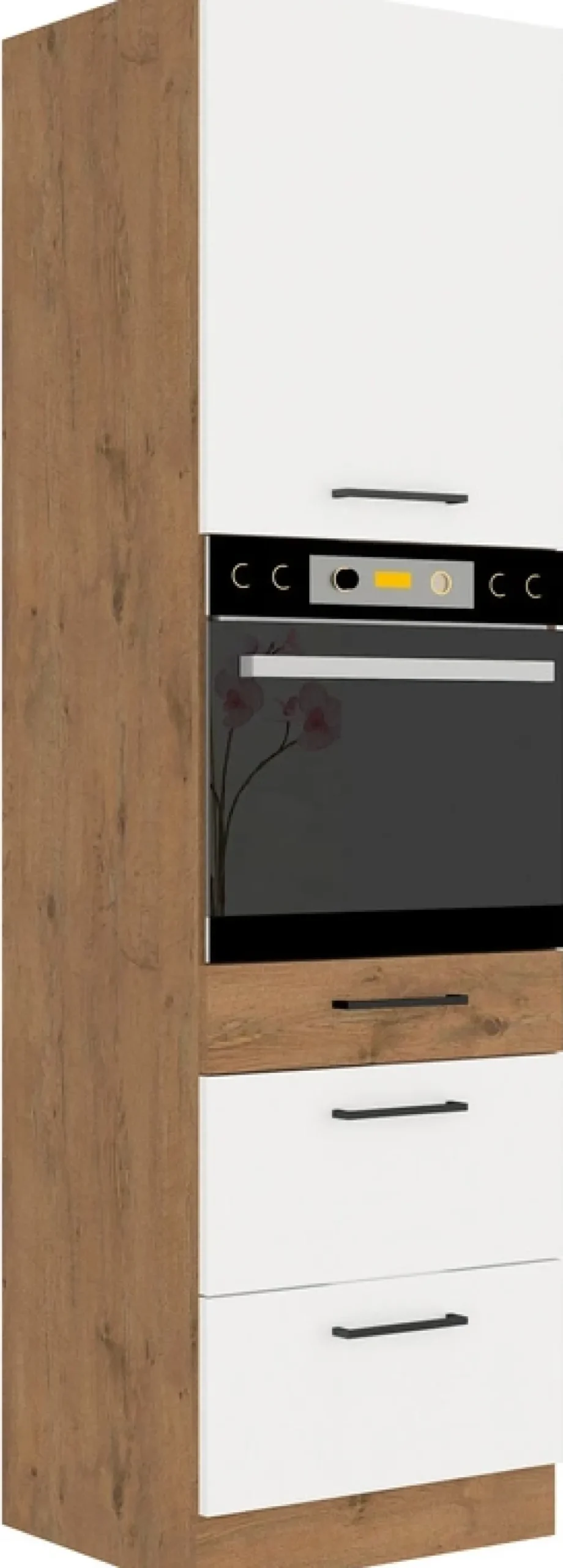 Meble Kuchenne>Lempert Wysoka szafka kuchenna pod zabudowę piekarnika z szufladami 60 cm VIKI