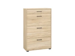 Szafki Na Buty|Zestawy Mebli Do Przedpokoju>ML Meble Wysoka szafka na buty 80 cm CARO dąb sonoma