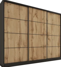 Zestawy Mebli Do Przedpokoju|Szafy Trzydrzwiowe>BROMARKT Wysoka trzydrzwiowa szafa przesuwna 250 cm LOFT MAX