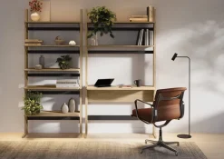 Regały Na Książki|Zestawy Mebli Młodzieżowych></noscript>lenart. Wysoki regał na książki do salonu z szufladą 52cm dąb olejowany OLLIE