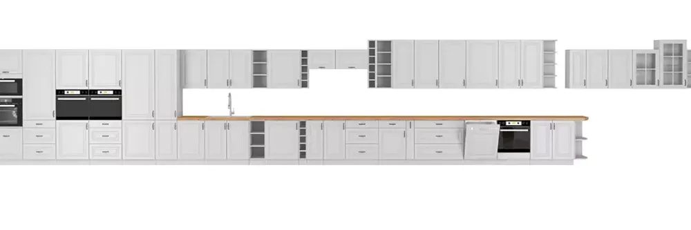 Meble Kuchenne>Lempert Wysoki słupek kuchenny biały mat 40 cm STYLE