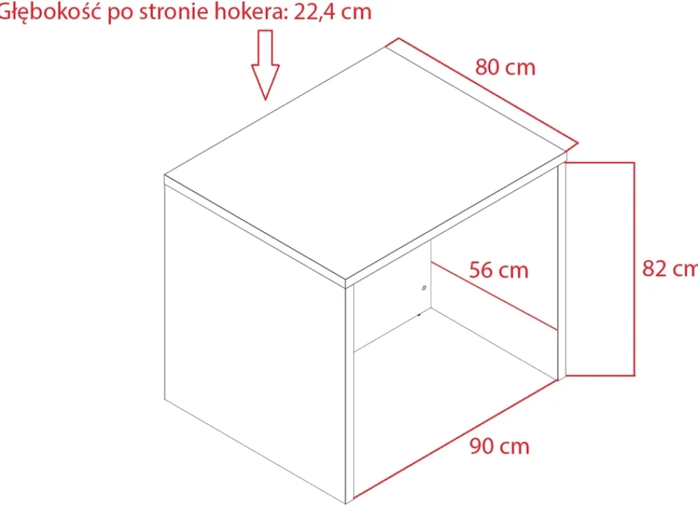 Meble Kuchenne>Stolkar Wyspa kuchenna 98 cm grafit dąb wotan