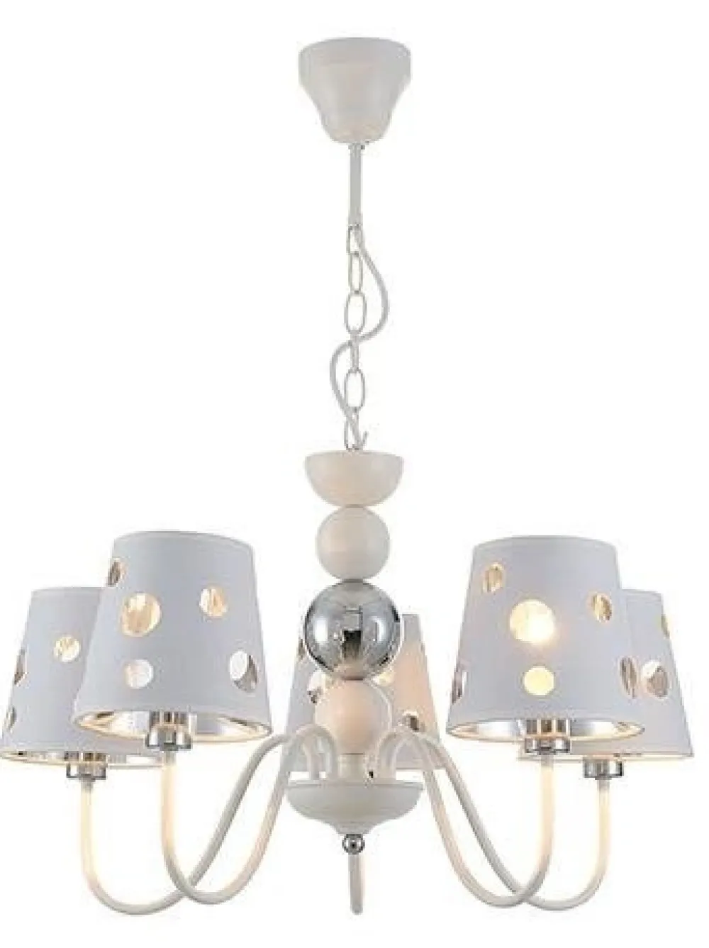 Oświetlenie Pokoju Dziecięcego|Oświetlenie Przedpokoju>Ledea Żyrandol biały lampa wisząca 5xE14 Batley