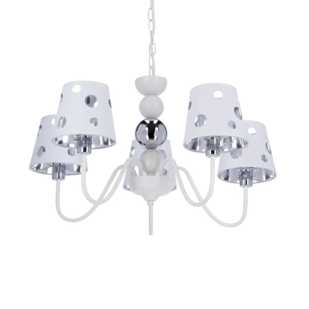 Oświetlenie Pokoju Dziecięcego|Oświetlenie Przedpokoju>Ledea Żyrandol biały lampa wisząca 5xE14 Batley