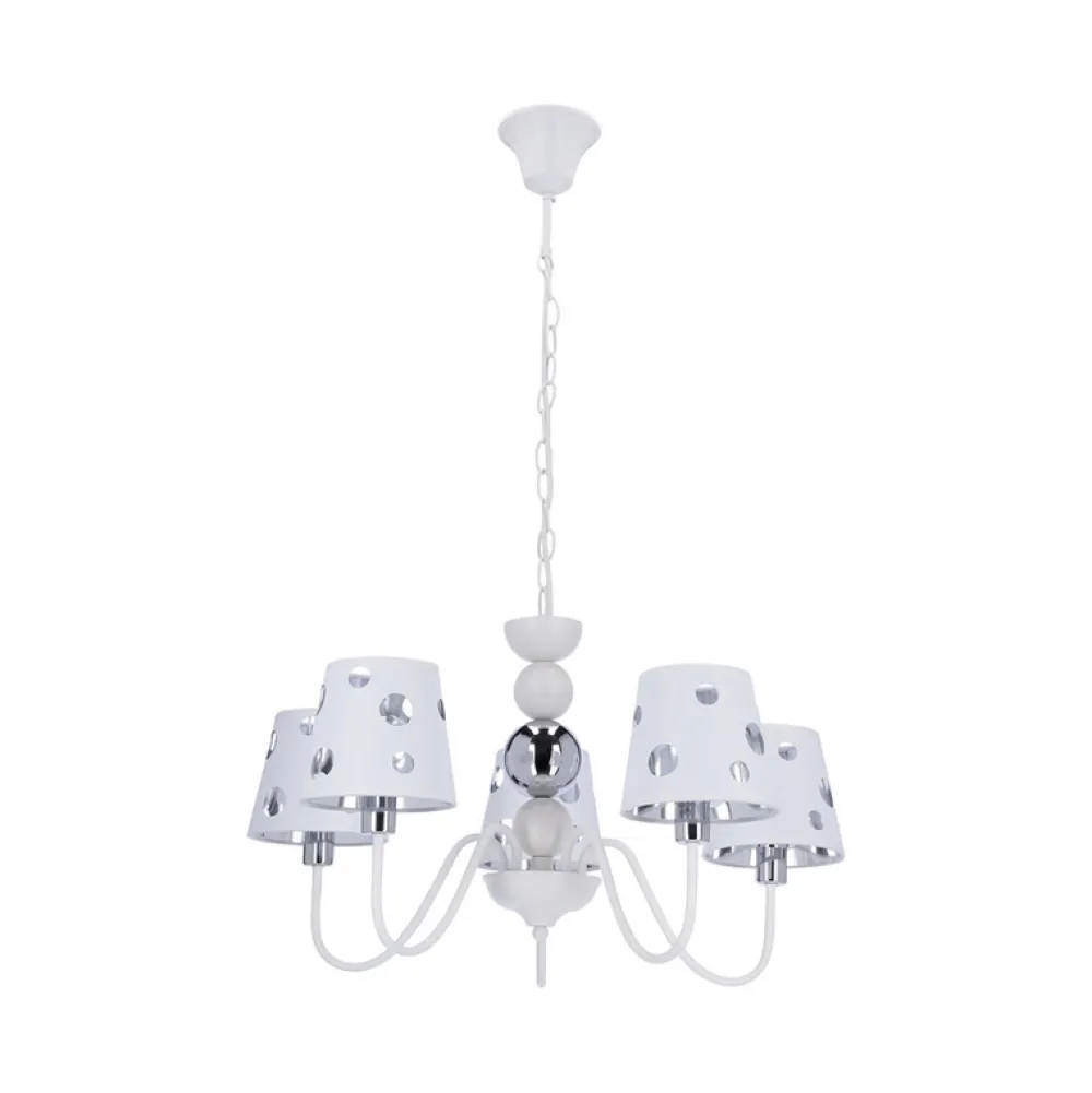 Oświetlenie Pokoju Dziecięcego|Oświetlenie Przedpokoju>Ledea Żyrandol biały lampa wisząca 5xE14 Batley