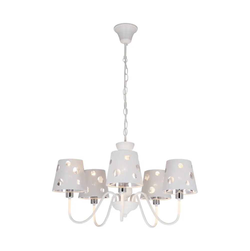 Oświetlenie Pokoju Dziecięcego|Oświetlenie Przedpokoju>Ledea Żyrandol biały lampa wisząca 5xE14 Batley